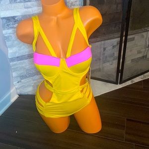 Gold and pink unworn bathing suit. 💛💖